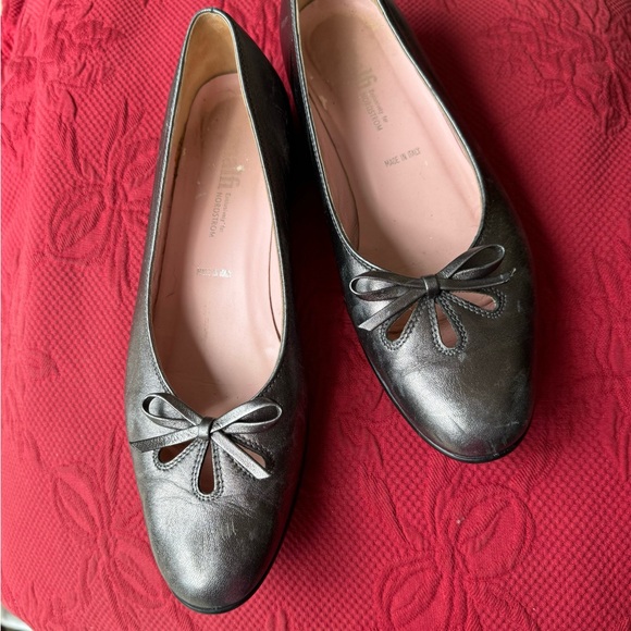Amalfi Nordstrom Metallic Flats Ballet Slipper Shoes Size 8.5 B. Quality. - Picture 1 of 7